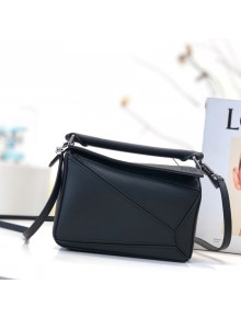 Loewe Puzzle Mini Bag in Smooth Calfskin Black 2022 10173