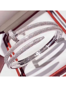 Cartier Juste un Clou Triple Crystal Bracelet Silver