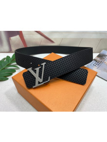 Louis Vuitton Damier Calfskin Belt 4cm with LV Buckle Black/Silver 2021