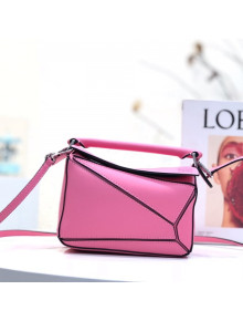 Loewe Puzzle Mini Bag in Smooth Calfskin Barbie Pink 2022 10173