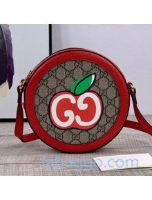 Gucci Chinese Valentine's Day GG Apple Round Shoulder Bag 625216 Red 2020