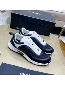 Chanel Tweed Sneakers G37122 Black/White 2021 111108