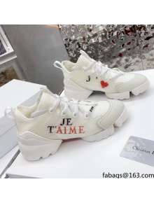 Dior D-Connect Sneaker in Love TAIME Technical Fabric DS24 White 2021