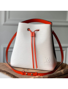 Louis Vuitton NeoNoe Epi Leather Bucket Bag M55394 White/Black 2019
