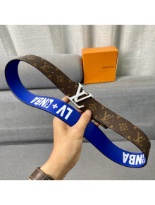 Louis Vuitton LV x NBA Reversible Belt 4cm with LV Buckle Monogram Canvas/Silver 2021