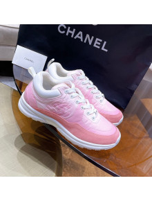 Chanel Fabric & Suede Sneakers Pink 2021 111111