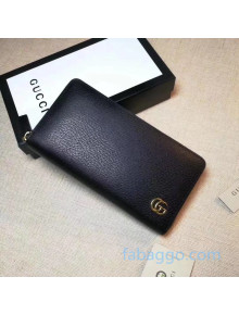 Gucci GG Marmont Leather Zip Around Wallet 428736 Black 2020