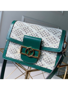Louis Vuitton LV Lock Quilted Monogram Fabric Mini Dauphine Shoulder Bag Green M53996 2019