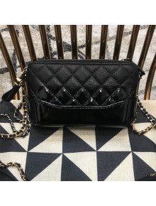 Chanel Gabrielle Clutch on Chain/Mini Bag in Grained Leather A94505 Black 2019