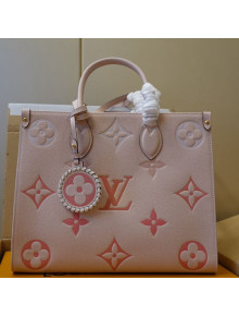 Louis Vuitton Gradient Monogram Leather OnTheGo MM Tote Bag M45717 Pink 2021
