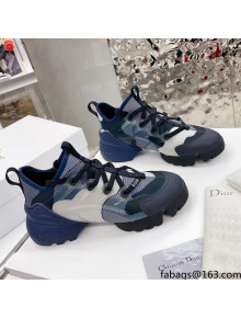 Dior D-Connect Sneaker in Zodiac Printed Technical Fabric DS11 Blue 2021
