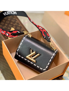 Louis Vuitton Twist PM Bag in Stitching Epi Leather M58723 Black 2021 Wild at Heart