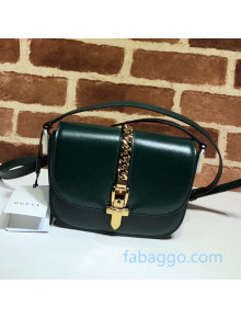 Gucci Sylvie 1969 Mini Shoulder Bag with Chain 615965 Green 2020