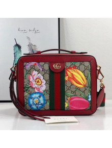 Gucci Ophidia GG Flora Small Shoulder Bag 550622 Red 2019