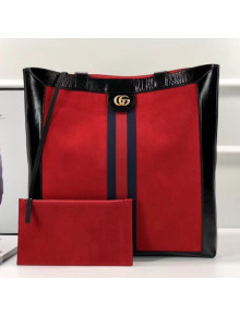 Gucci Ophidia Suede Large Tote 519335 Red 2018
