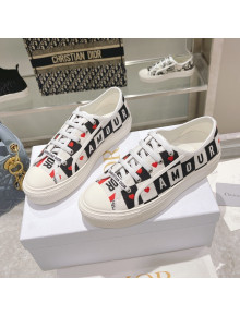 Dior Walk'n'Dior Sneakers in D-Chess Heart Embroidered Cotton 2021