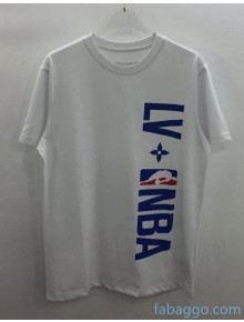 Louis Vuitton Cotton NBA T-shirt LV21030203 White 2021