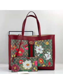 Gucci Ophidia GG Flora Medium Tote 547947 Red 2019