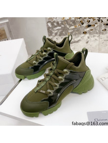 Dior D-Connect Sneaker in Zodiac Printed Technical Fabric DS3 Green 2021
