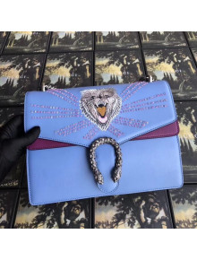 Gucci Dionysus Embroidered Medium Shoulder Bag 403348 Blue/Purple