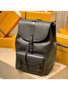 Louis Vuitton Men's Christopher Slim Backpack M58644 Black Leather 2021