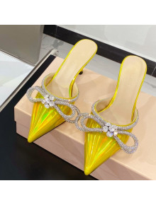 Mach & Mach Glazed Heel Slide Sandals 6.5cm Yellow 2021 103