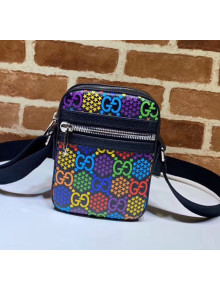Gucci GG Psychedelic Shoulder Messenger Bag 598103 Black/Multicolor 2020