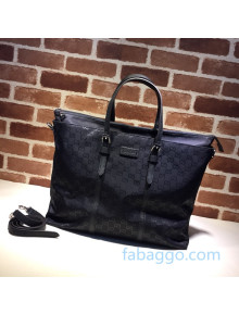 Gucci Large GG Nylon Messenger Bag 387068 Black 2020