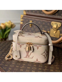 Louis Vuitton Vanity Case PM in Giant Monogram Leather M45599 Cream White/Dusty Pink 2021