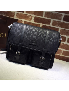 Gucci GG Nylon Messenger Bag 387070 Black 2021
