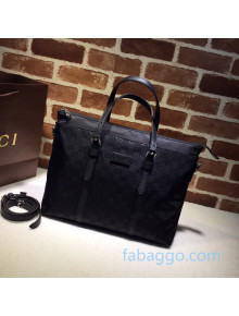 Gucci Medium GG Nylon Messenger Bag 387067 Black 2020