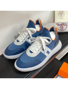 Hermes Crew Knit Sneakers Blue 03 2021