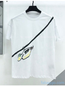 Louis Vuitton Printed Cotton T-shirt LV21030210 White 2021