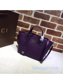 Gucci Leather Tote Bag 368827 Purple 2020