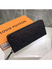 Louis Vuitton Monogram Empreinte Clemence Wallet Black M60171