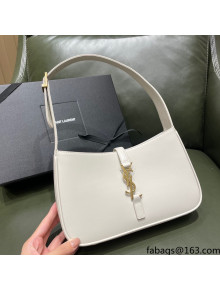 Saint Laurent LE 5 À 7 Hobo Bag in Smooth Calfskin 657228 Off-white 2021