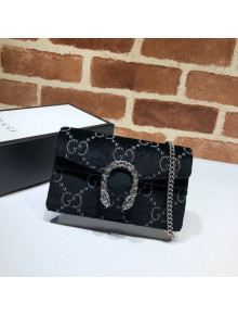 Gucci Dionysus GG Velvet Super Mini Bag 476432 Black 2020