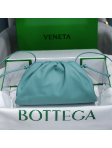 Bottega Veneta The Mini Pouch Soft Clutch Bag in Light Blue Calfskin 2020 585852