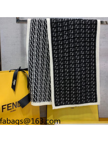Fendi Wool Scarf 30x180cm Black 2021 110310