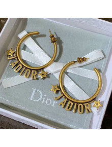 Dior J'Adior Hoop Earrings Aged Gold 2019