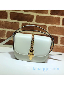 Gucci Sylvie 1969 Mini Shoulder Bag with Chain 615965 White 2020