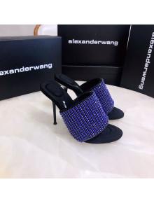 Alexander Wang Crystal Slide Sandals 10.5cm Blue 2022 031901