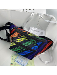 Givenchy Multicolored Bum/Belt Bag in Printed Black Nylon 2020