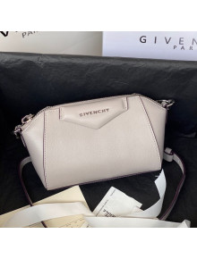 Givenchy Antigona Nano Goatskin Shoulder Bag Light Grey 2020