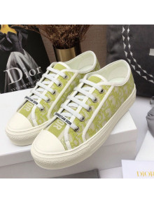 Dior Walk'n'Dior Sneakers in Lime Green Oblique Embroidered Cotton 2021