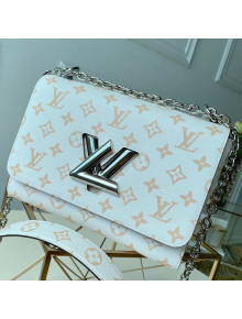 Louis Vuitton Twist MM in Monogram Leather M50282 White 2019