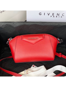 Givenchy Antigona Nano Goatskin Shoulder Bag Red 2020