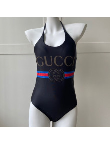 Gucci GG Band One-Piece Swimwear Black 2021