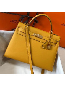 Hermes Kelly 32cm Top Handle Bag in Epsom Leather Ginger 2020