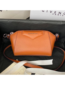 Givenchy Antigona Nano Goatskin Shoulder Bag Orange 2020